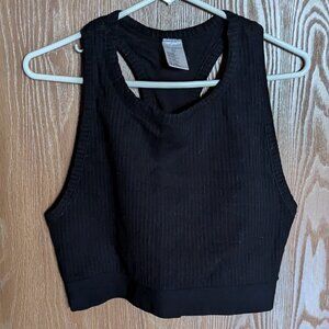 Good American Black Racerback Sleeveless Tank, 5/6